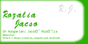 rozalia jacso business card